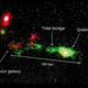 Illustration for article titled Galaxies linked by quasar-making nebula six times bigger than the Milky Way